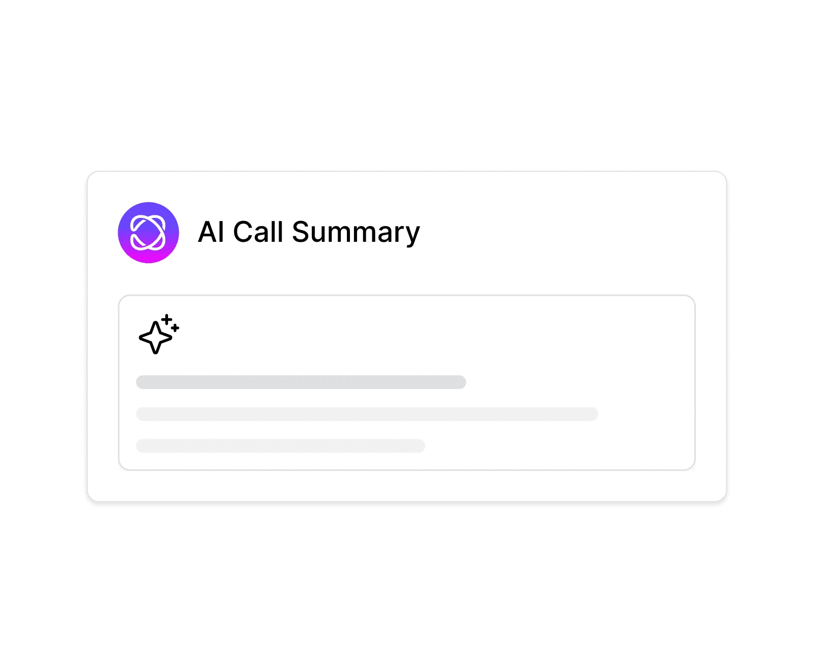 Dialbird AI call summary automatically generating key notes from a completed customer call.