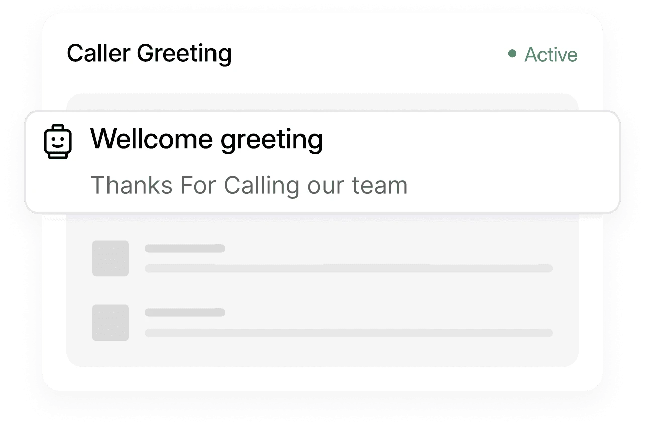 Dialbird IVR playing a custom professional greeting before callers choose a menu option or reach the right team.