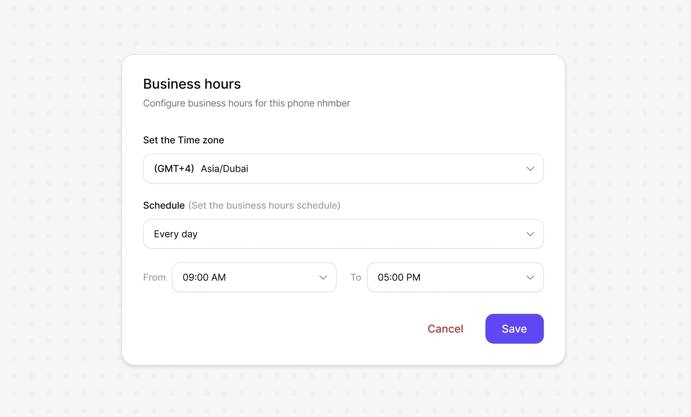 Dialbird toll-free business hours settings controlling how calls are handled during open, closed, and after-hours periods.