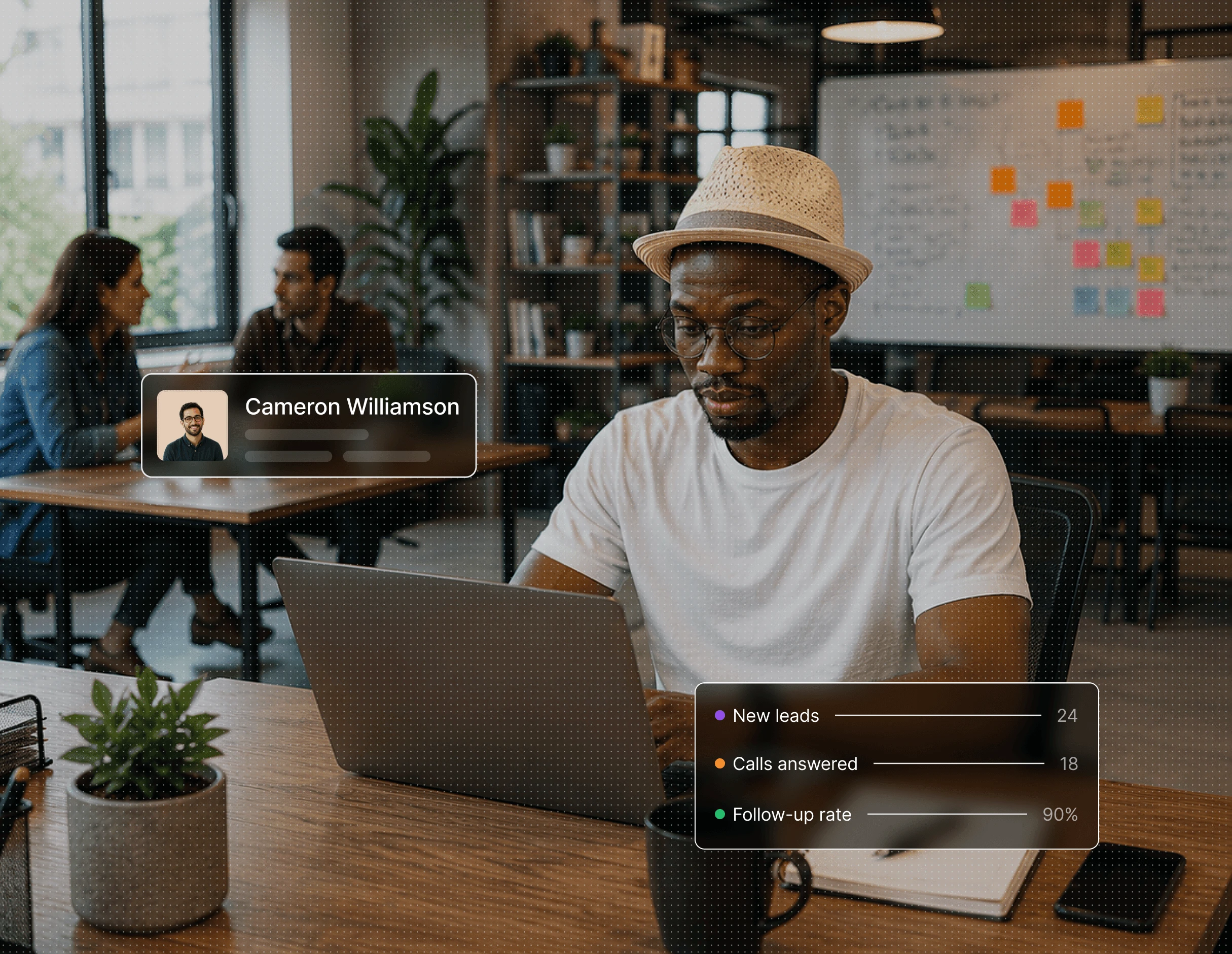 Dialbird sales phone system showing a sales rep handling a customer conversation with shared call activity and lead information.