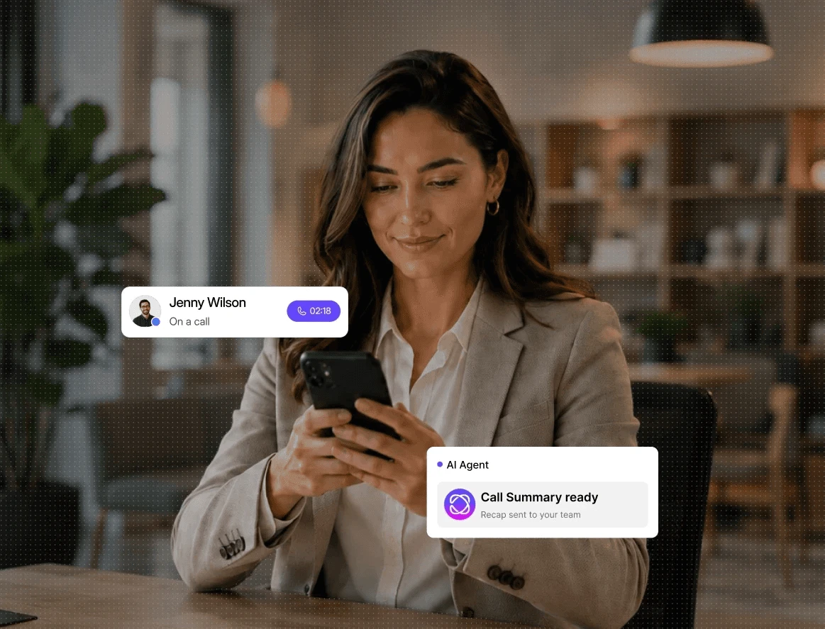 Dialbird AI agent handling an incoming call, understanding the caller, following the right workflow, and creating a call summary.