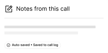 Dialbird call notes showing a teammate mention and shared notes from a customer conversation.