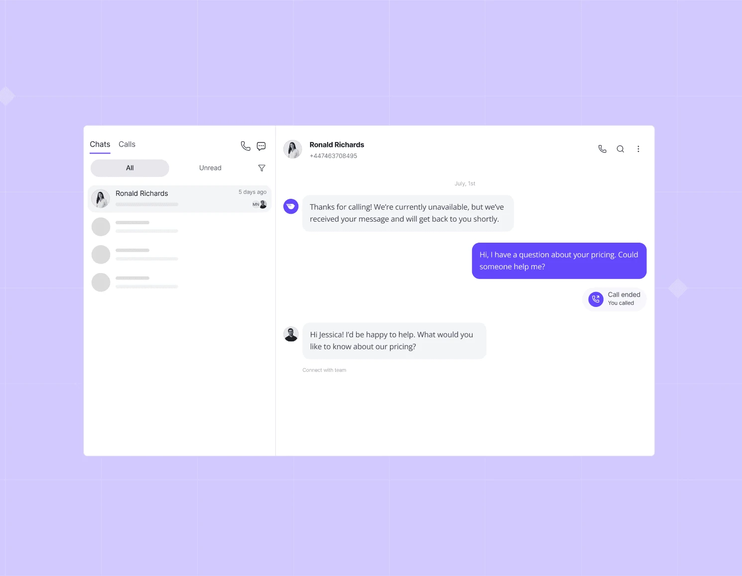 Dialbird syncing business calls and messages across desktop and mobile so small business teams can work from anywhere.