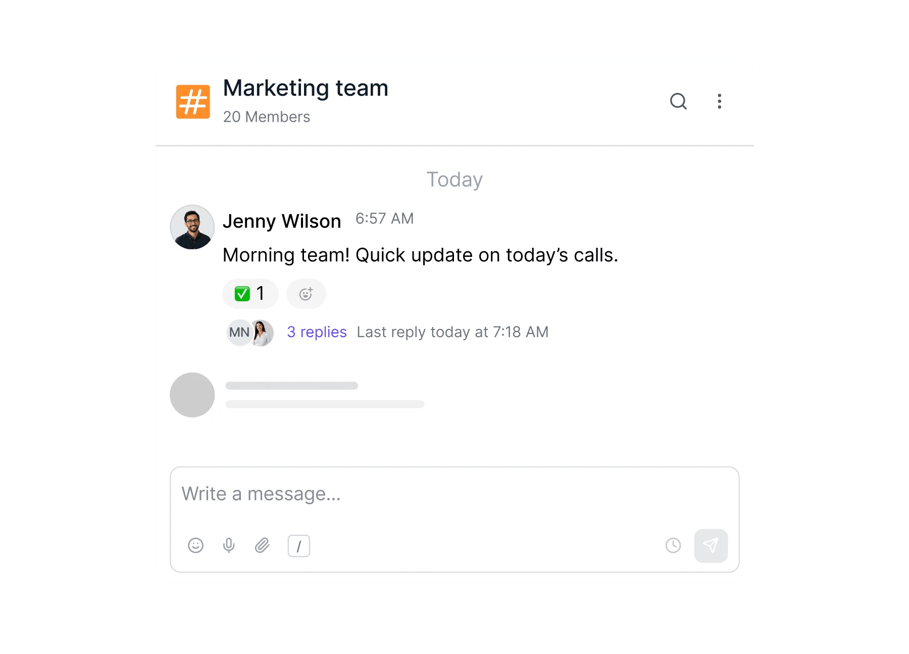 Dialbird team chat for internal conversations separated from customer messages.